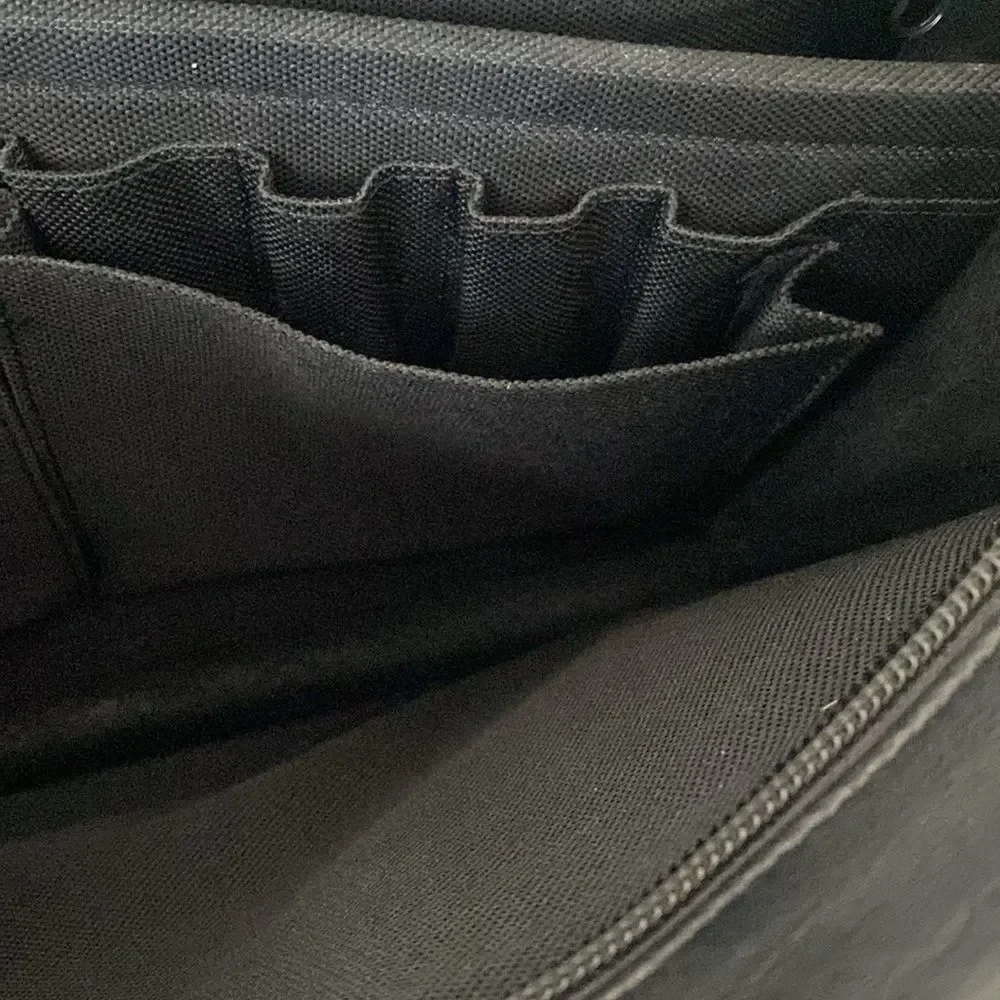 Jack Georges BELTING SLIM LEATHER BRIEFCASE in Black Like New